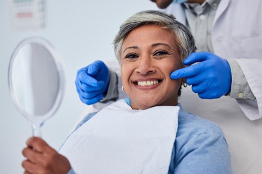 aPatient in Argyle smiling after cosmetic dentistry