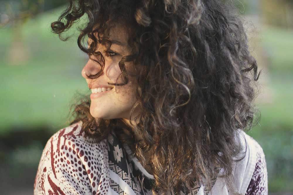 woman smiling